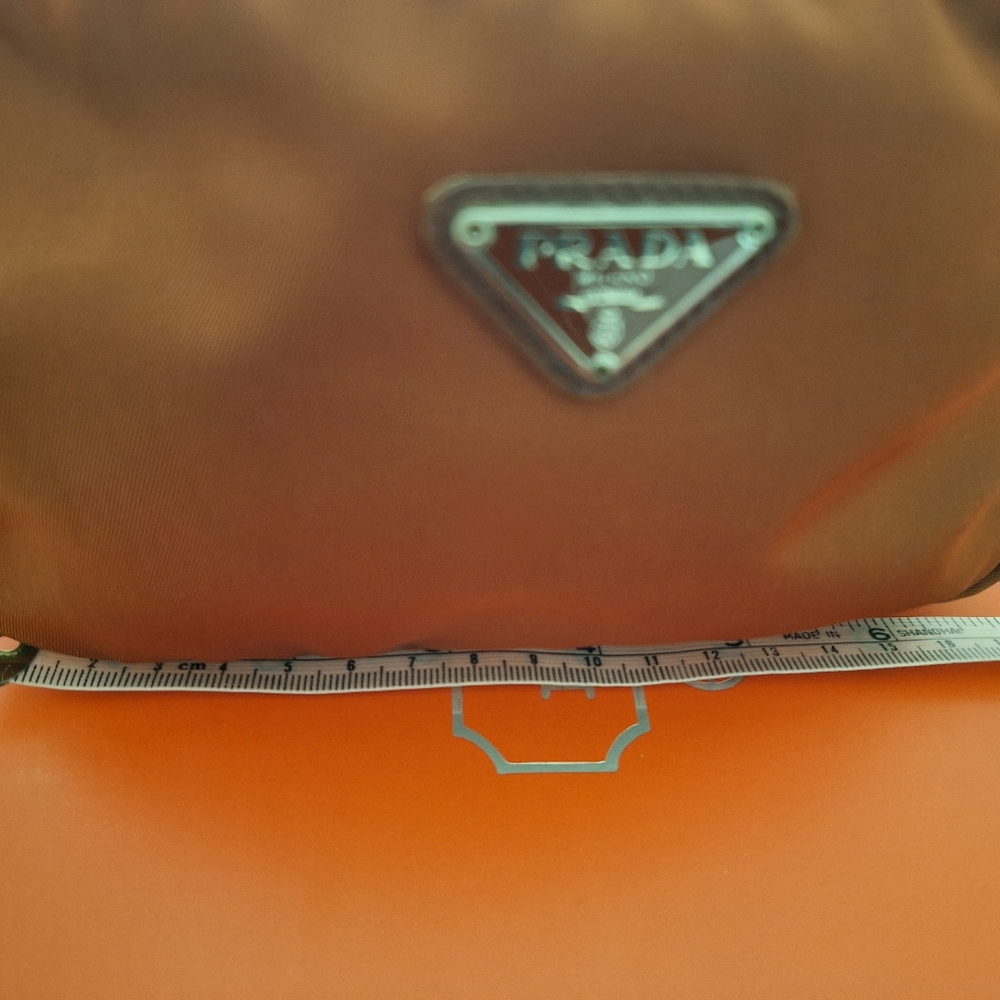 Prada Rust Nylon Zip  Small Pouch - Picture 12 of 15